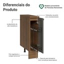 Ver imagem 4 de Balcão Porta-temperos 20 Cm 1 Porta Rustic/cinza Vik Madesa