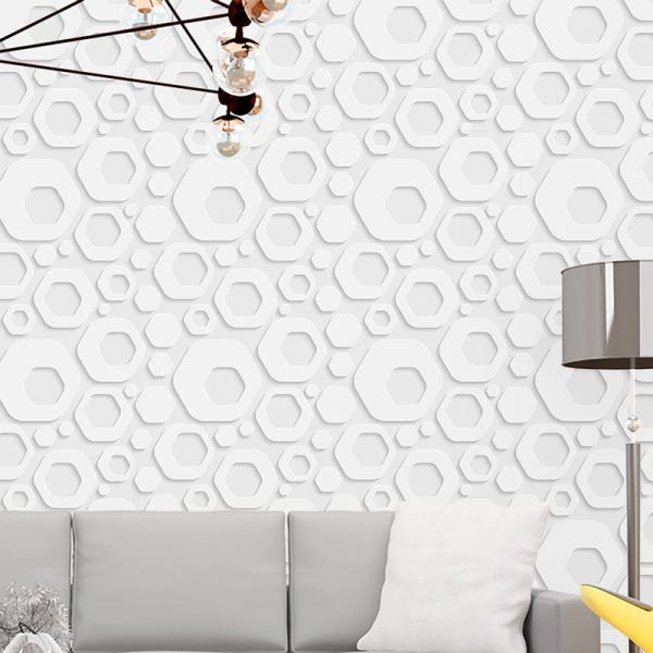Papel de Parede Adesivo Efeito 3D 012 Geométrico 1.20x0.58m - 1