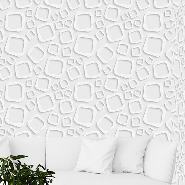 Papel de Parede Adesivo Efeito 3D 008 Geométrico 4.20x0.58m - 1