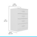 Ver imagem 4 de Cômoda Pequena para Quarto 55x93cm Mdp Branco 2007 Menu Móveis