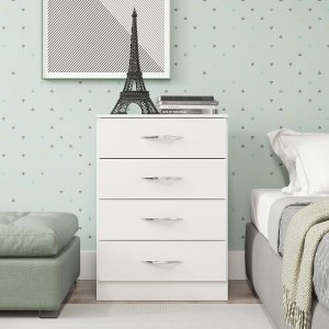 Cômoda Pequena para Quarto 55x93cm Mdp Branco 2007 Menu Móveis