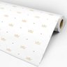 Papel de Parede Adesivo Baby 007 Dourado Coroa 1.20x0.58m - 3