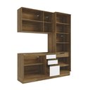 Ver imagem 3 de Cozinha Compacta Celeste Kappesberg 100% Mdf Nogueira/branco 192cm