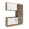 Cozinha Compacta Celeste Kappesberg 100% Mdf Nogueira/branco 192cm - 4