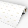 Papel de Parede Adesivo Baby 008 Dourado Coroa 2.40x0.58m - 3