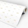 Papel de Parede Adesivo Baby 008 Dourado Coroa 4.80x0.58m - 3