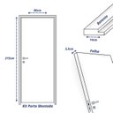 Ver imagem 4 de Kit Porta de Madeira Lisa Imbuia 210x82cm Batente 14cm Uniportas Abertura Direita Marrom