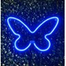 Luminária Parede Borboleta Azul Neon Led - 1