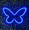 Ver imagem 1 de Luminária Parede Borboleta Azul Neon Led