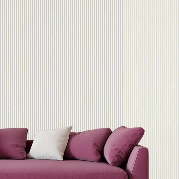 Papel de Parede Adesivo Listrado 027 Bege 4.80x0.58m - 1