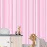 Papel de Parede Adesivo Listrado 024 Rosa 3.60x0.58m - 1