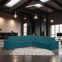 Ver imagem 2 de Sofá Modular Rivieira Linho Azul Lux - Meu Estofado Sofá Modular Riviera Sala Quarto Recepção Hall H