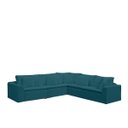 Ver imagem 1 de Sofá Modular Rivieira Linho Azul Lux - Meu Estofado Sofá Modular Riviera Sala Quarto Recepção Hall H