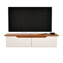 Ver imagem 3 de Rack Suspenso para Sala Quarto Home Estante Parede Bancada Prateleira Flow - Jm3 Móveis:off White/na