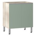 Ver imagem 1 de Balcão Sem Tampo 70cm Lis Legno Crem e Verde Jade