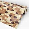 Papel de Parede Adesivo Pastilha 005 Marrom 3.00x0.58m - 3