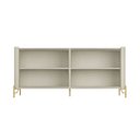 Ver imagem 4 de Balcão Buffet 180cm Porta Lisa Estrutura 100% MDF Bend Bege/Luna/Bronze
