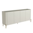 Ver imagem 5 de Balcão Buffet 180cm Porta Lisa Estrutura 100% MDF Bend Bege/Luna/Bronze