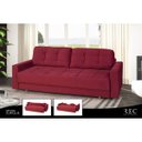 Ver imagem 2 de Sofá Cama Reclinável Retrátil 3 Lugares Zurique Vermelho - Meu Estofado Sofá Cama Reclinável Retráti