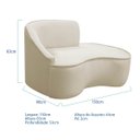 Ver imagem 5 de Kit Divã Recamier Orgânico Marrocos 150cm Lado Direito e 2 Poltronas Amore Bouclé