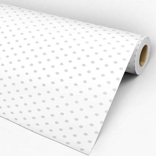 Papel de Parede Adesivo Poá 024 Cinza 2.40x0.58m - 3