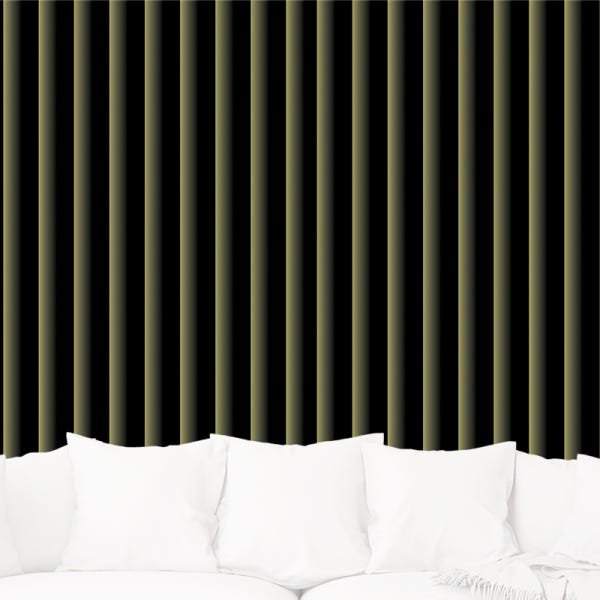 Papel de Parede Adesivo Listrado 018 Preto 4.80x0.58m - 1