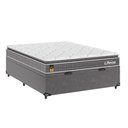 Ver imagem 4 de Cama Box Baú Casal + Colchão Life D33 Pillow Top 61x138x188cm - Cinza - e-Shop Casa