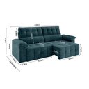 Ver imagem 2 de Sofá Santiago 2,20m Retrátil Reclinável Xflex Sofás Suede