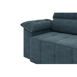 Sofá Santiago 2,20m Retrátil Reclinável Xflex Sofás Suede - 3