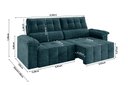 Ver imagem 2 de Sofá Santiago 2,20m Retrátil Reclinável Xflex Sofás Suede