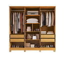 Ver imagem 4 de Roupeiro Moderna 6 Portas 100% MDF com Pes CHF Moveis Cinamomo