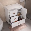 Ver imagem 1 de Gabinete para Banheiro Catarina 70 com Pés Branco Fabribam Branco