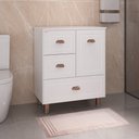 Ver imagem 2 de Gabinete para Banheiro Catarina 70 com Pés Branco Fabribam Branco