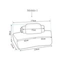 Ver imagem 4 de Sofá Ilha Sala de Estar Dakota 174cm Modulado Encosto Almofada Solta Veludo Castor G33 - Gran Belo