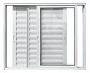 Ver imagem 3 de Janela de Correr Alumínio Branco 03 Folhas Veneziana Maxx - 100x100