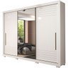 Guarda-Roupa Casal 3 Portas 1 Espelho Branco Vitoria Panan 270cm - 1