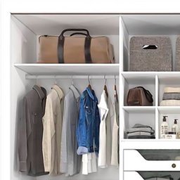 Guarda-Roupa Casal 3 Portas 1 Espelho Branco Vitoria Panan 270cm - 4
