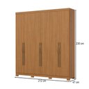 Ver imagem 7 de Guarda-roupa Casal Dominic 6 Portas 2 Gavetas Cinamomo - Henn