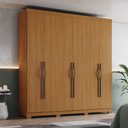 Ver imagem 1 de Guarda-roupa Casal Dominic 6 Portas 2 Gavetas Cinamomo - Henn