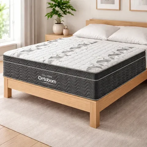 Colchão de Espuma D33 Ortobom Airtech Ortopillow 100 Casal 138cm