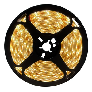 Fita Led Branco Quente 12v Prova D'água Ip65 Siliconada Rolo Com 5 Metros