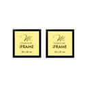 Ver imagem 1 de Kit 2 Molduras 30x30 cm Preto Quadro Gravura Acetato iFrame