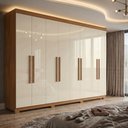 Ver imagem 1 de Guarda Roupa Casal 8 Portas com Pés Paris