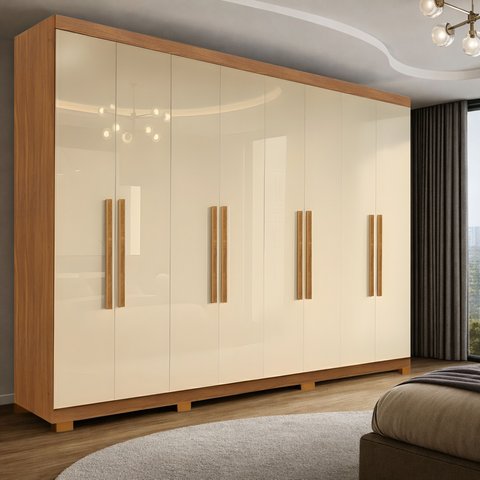 Guarda Roupa Casal 8 Portas com Pés Paris