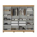 Ver imagem 6 de Guarda Roupa Casal 8 Portas com Pés Paris Off White/Cinamomo
