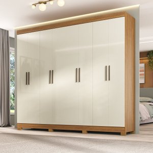 Guarda-roupa Paris 8 Portas Mdp com Pés