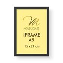 Ver imagem 2 de Kit 3 Molduras A5 Pretas para Quadro Fotos Acetato iFrame