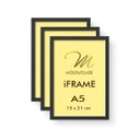 Ver imagem 1 de Kit 3 Molduras A5 Pretas para Quadro Fotos Acetato iFrame