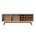 Ver imagem 3 de Rack Bancada Noronha 1.8 com Mesa de Centro Jeri Off White Matte Freijó e Aparador Riviera Freijó –