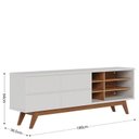 Ver imagem 4 de Rack Bancada Noronha 1.8 com Mesa de Centro Jeri Off White Matte Freijó e Aparador Riviera Freijó –